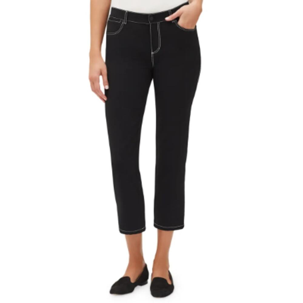 Lafayette 148 New York Mercer Cropped Pants with Contrast Topstitching
